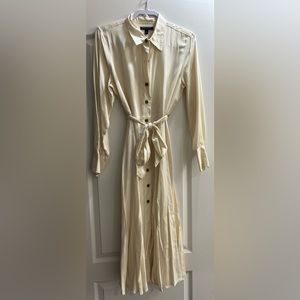 Banana Republic Cream Long Sleeve Midi Dress- never worn, perfect condition